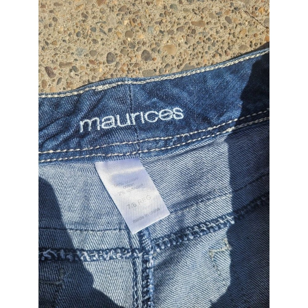 Maurices Jeans Women's 7/8 Blue Mid-Rise Bootcut Denim 30x31 - Picture 4 of 12